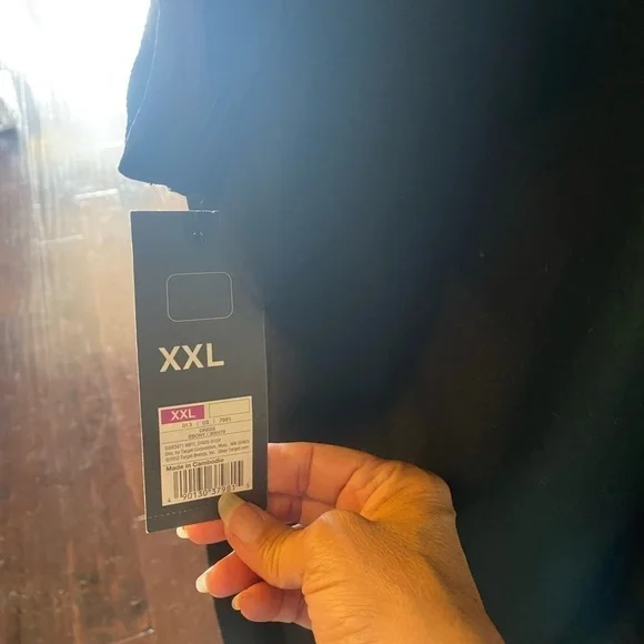 NWT MOSSIMO knee length work/ business dress in black A line s:XXL faux leather - Picture 7 of 7